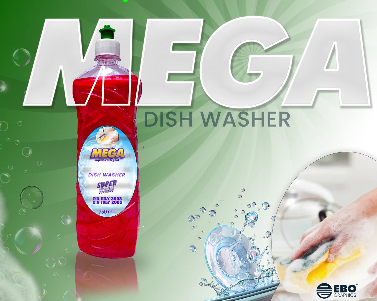 MEGA Dish Wash Bottle